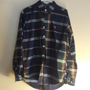 Polo  ASSN.. Blue plaid shirt